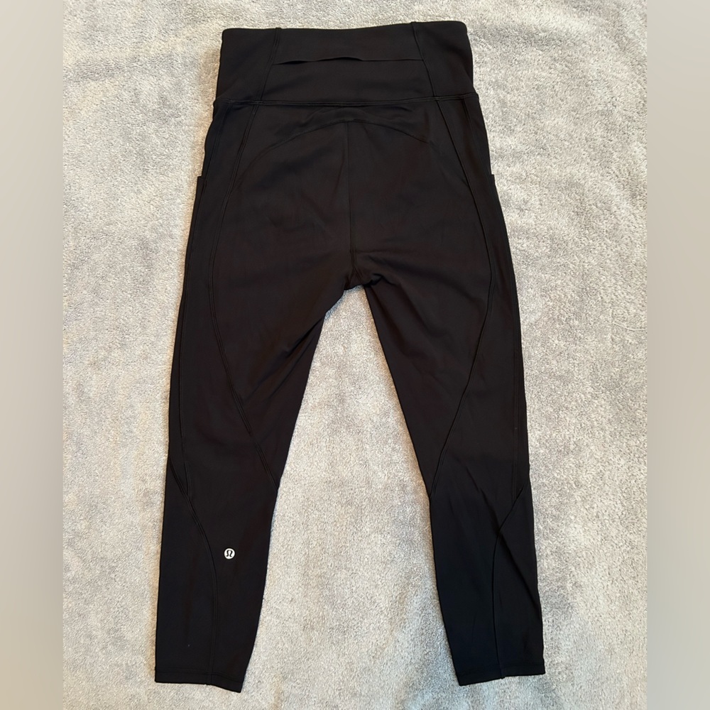 Lululemon Black Time To Sweat Crop Leggings 23”